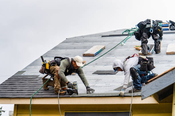 Professional Gutter Installation technician working in Onancock, VA